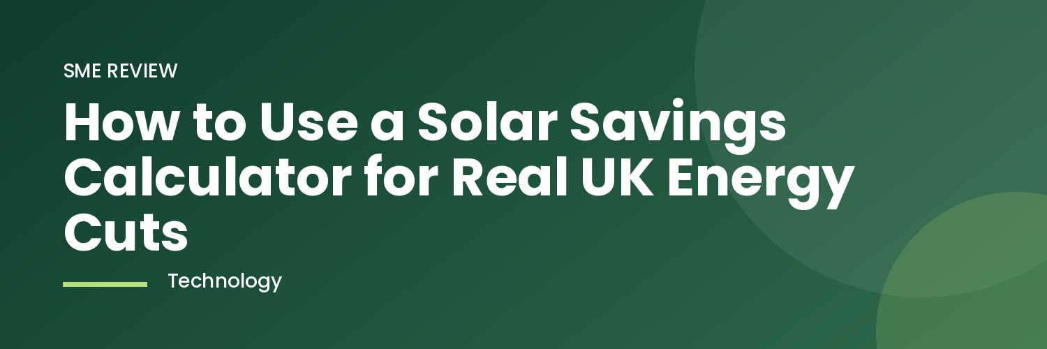 Calculator with solar panels and autumn leaves on a UK home roof